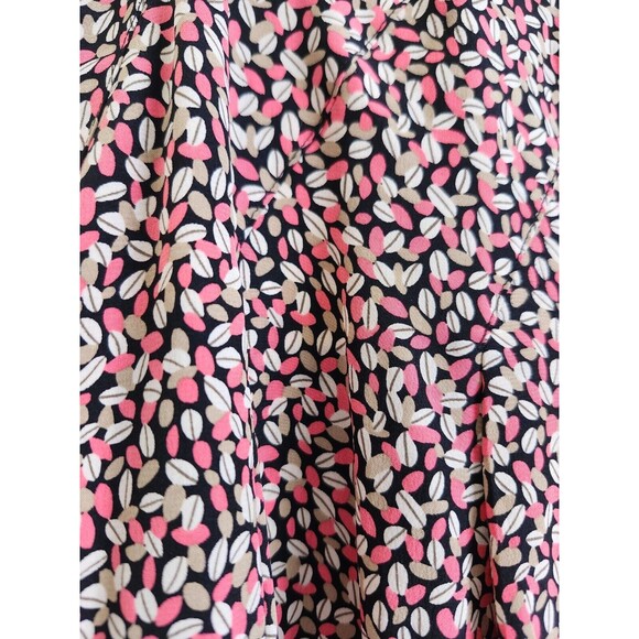 100% Silk Skirt size Large Talbots Pink Black - Picture 4 of 9